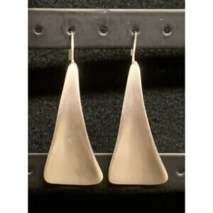 RLM Soho Earrings Silve Plated Matte Modernist Sculptural Design